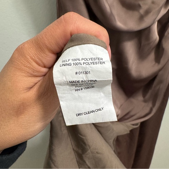 Birdy Grey Lydia Dress in Shiny Satin Mocha Size Small - Picture 7 of 14